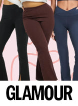 The Neoprene Flare Legging featured in Glamour