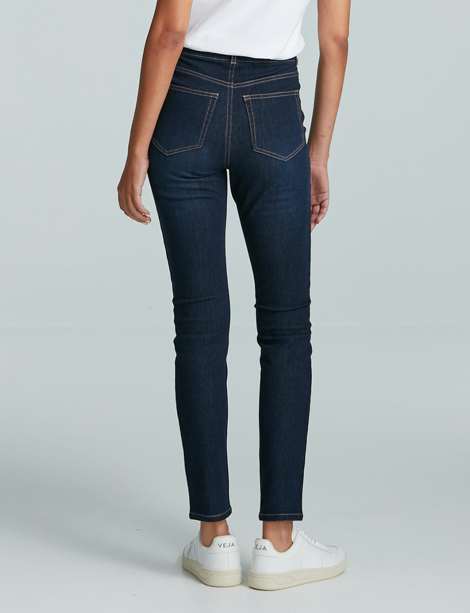 high-waisted navy blue denim pants デニム ジアティコ 1978 Bootcut Jeans Z9C02