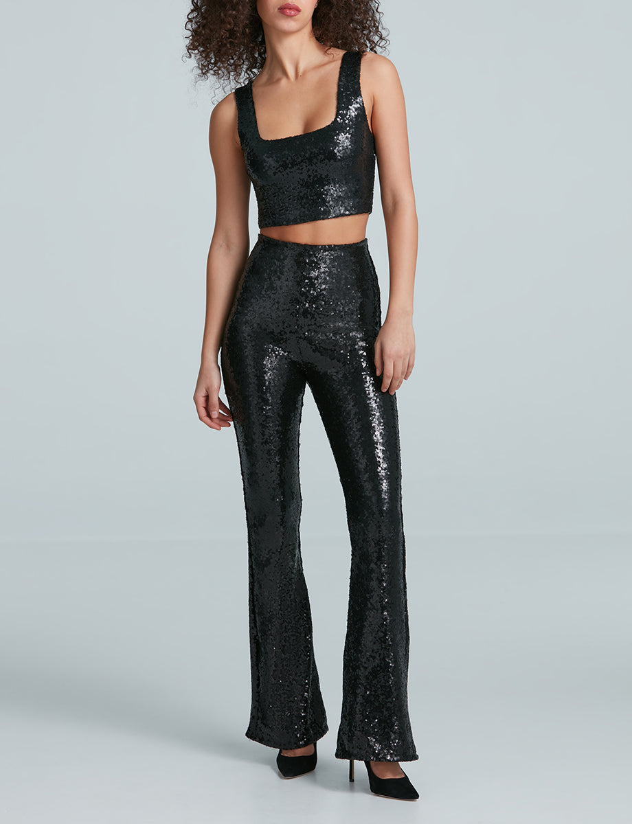 Sequin Flared Legging