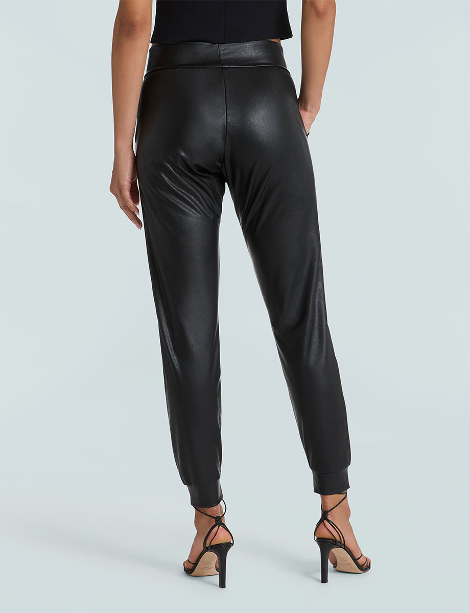 Real leather joggers 2025