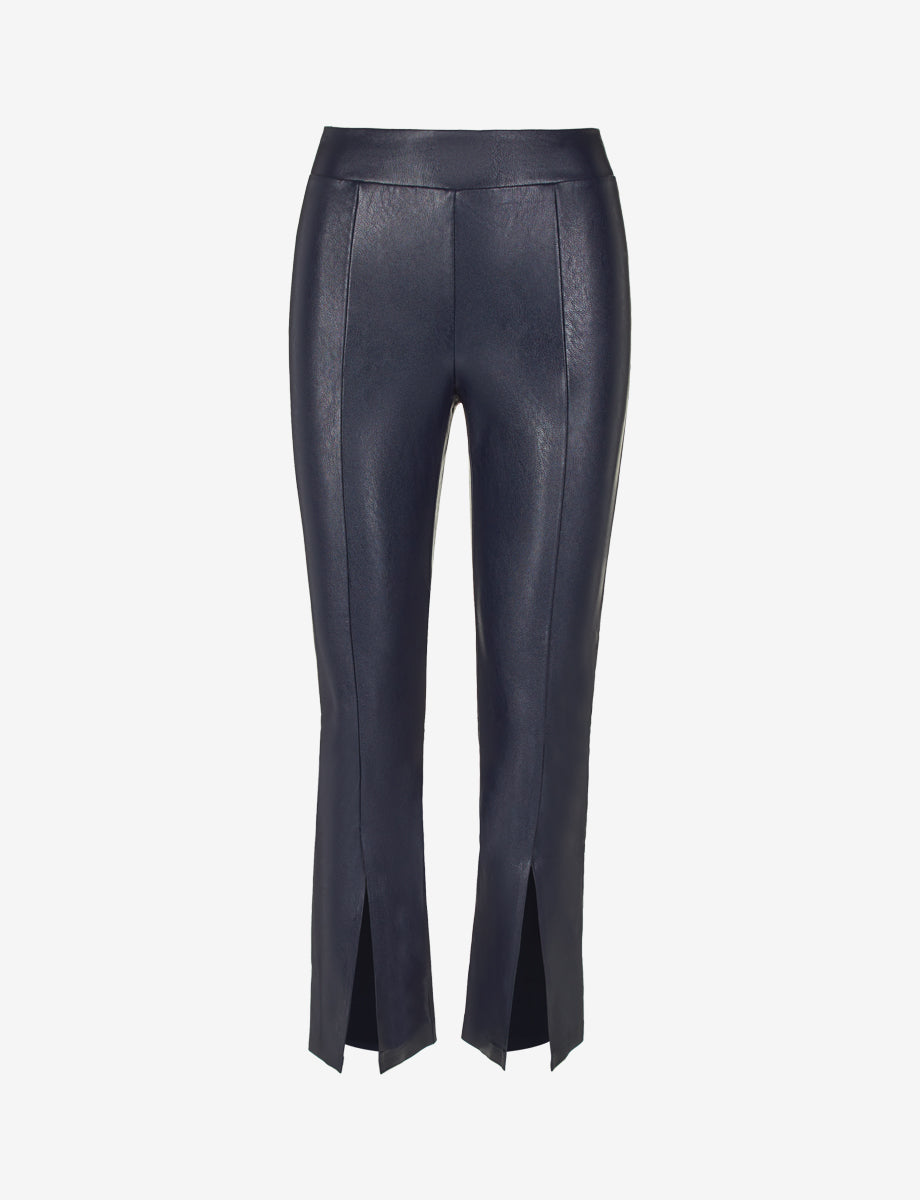 Faux Leather 7 8 Split Front Pant Commando