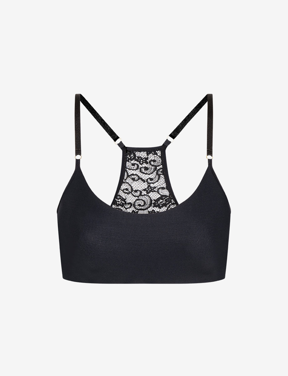 commando Butter & Lace Racerback Bralette GEO501, Black, X-Small :  : Clothing, Shoes & Accessories