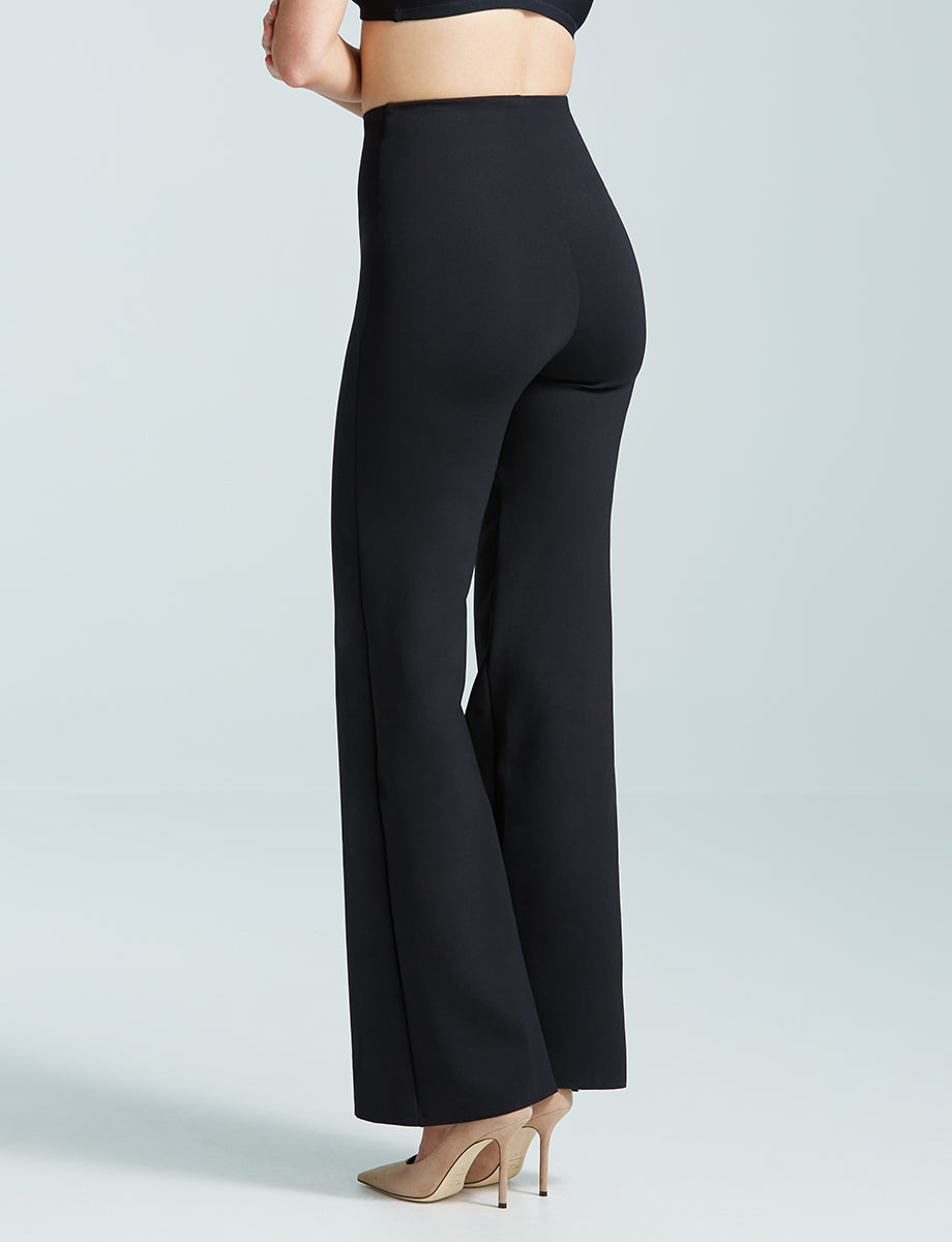 Black High Rise Wide Leg Pants