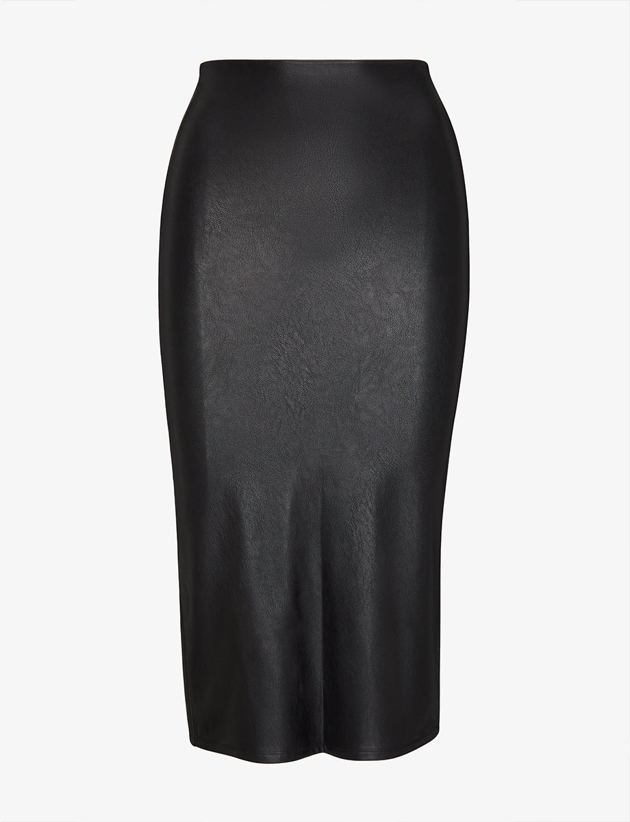 Shop Faux Leather Midi Skirt Commando