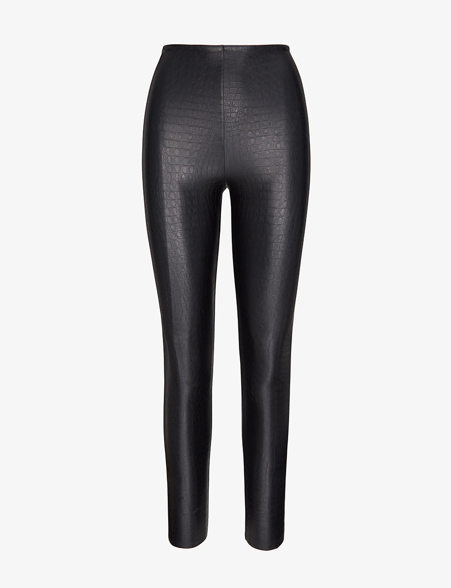 Faux Leather Animal Legging