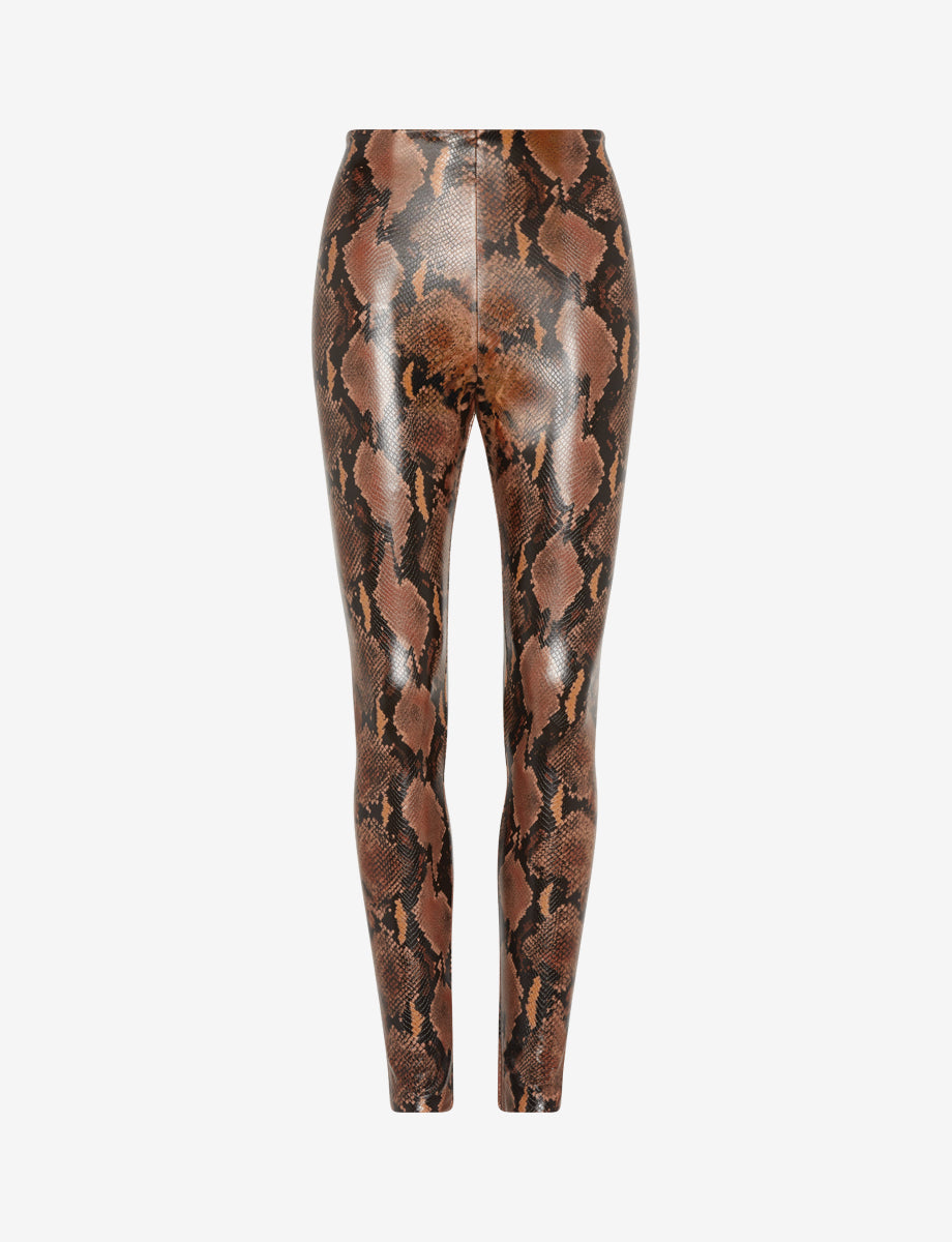 Commando Snake-print Sequined Stretch-jersey Leggings in Natural