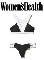 Stripped Color-Blocked Bralette and Thong in Women's Health