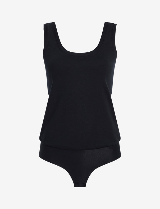 (取寄) コマンドー レディース エッセンシャル コットン マッスル ボディスーツ Commando women Essential Cotton Muscle Bodysuit Black Essential Cotton Crew Bodysuit | Commando®