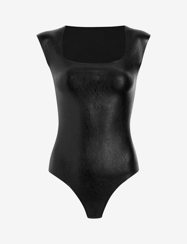 Faux Leather Cap Sleeve Bodysuit | Commando®