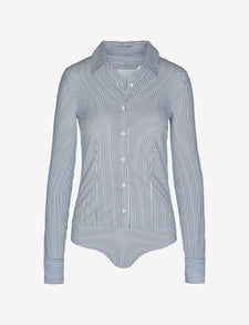 Classic Printed Button Down Bodysuit