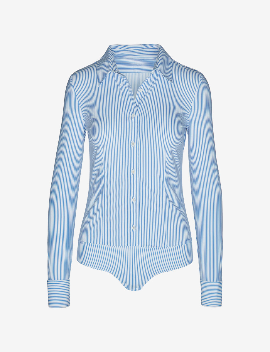 Classic Printed Button Down Bodysuit | Commando®