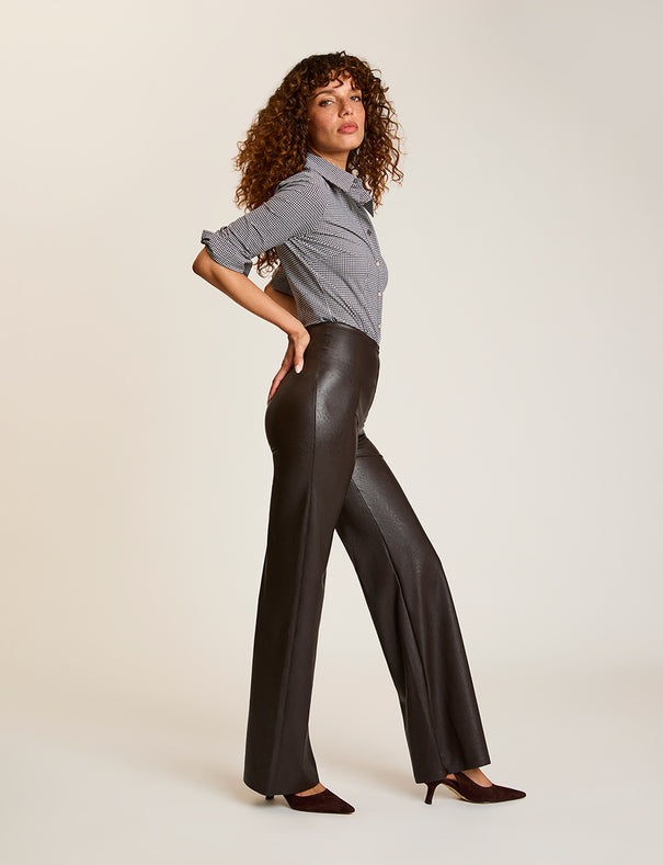 women's dress shirt bodysuit Classic Printed Button Down Bodysuit
