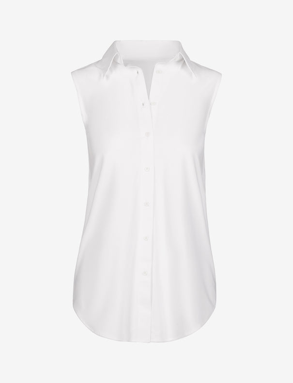 sleeveless dress shirt Classic Sleeveless Oversized Button Down Shirt