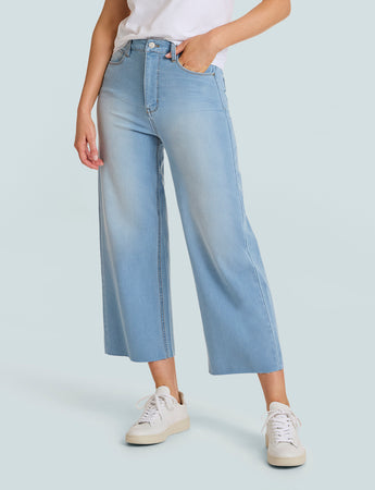 Do It All Denim™ High Rise Cropped Wide Leg