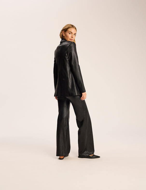 Faux Leather Double-Breasted Jacket | Commando®