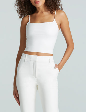 Faux Leather Cami Crop Top