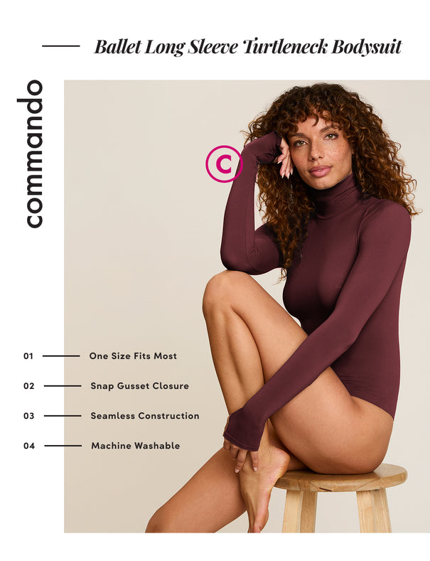 Ballet Long Sleeve Turtleneck Bodysuit | Commando®