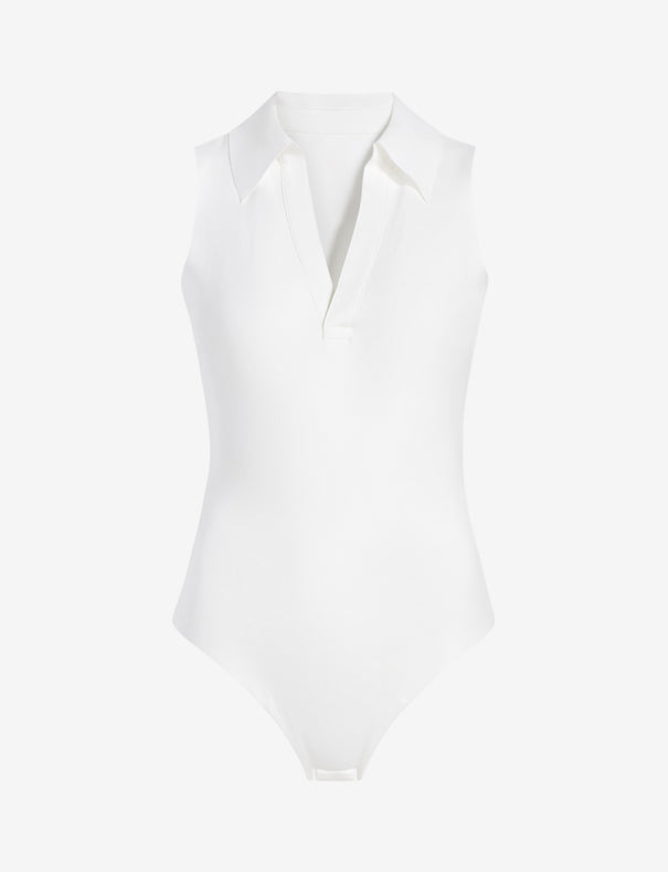 Neoprene Sleeveless V-Neck Polo Bodysuit | Commando®