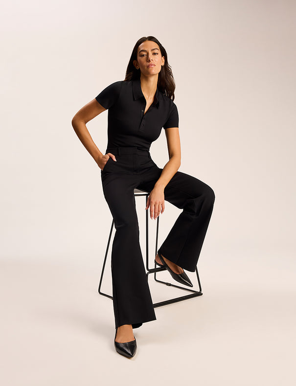 Neoprene CEO Wide Leg Trouser | Commando®