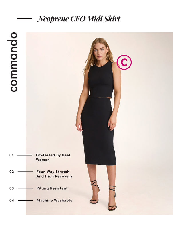 Neoprene CEO Midi Skirt | Commando®