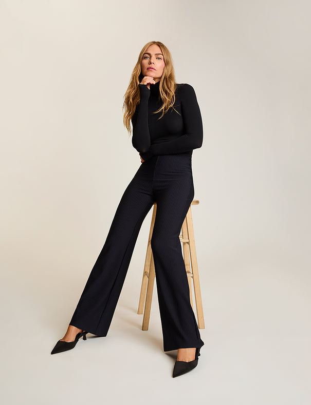 Neoprene Stripe Wide Leg Pant | Commando®