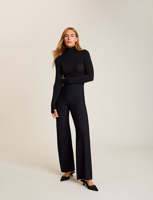 Neoprene Stripe Wide Leg Pant | Commando®