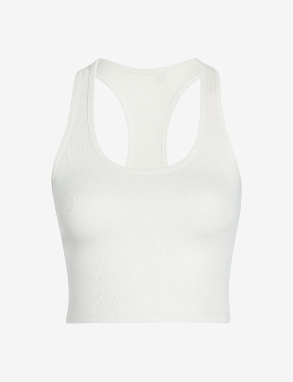 Better Than Basic Rib Cropped Racerback Tank | Commando®