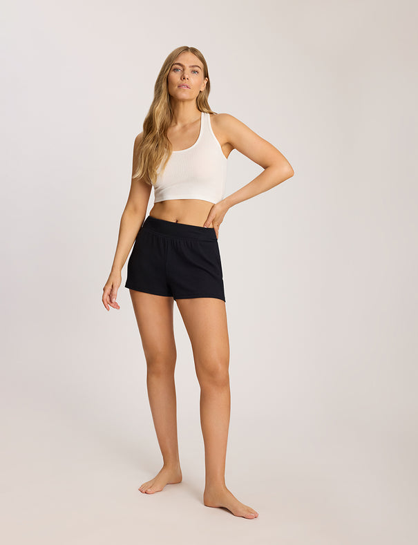 Better Than Basic Rib Cropped Racerback Tank | Commando®