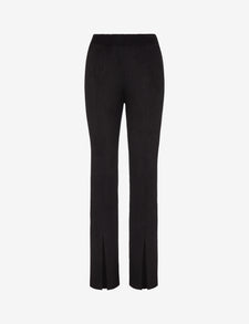 Faux Suede Split Front Pant