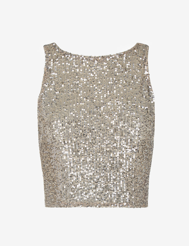 Sequin Mesh Muscle Crop Top Commando®