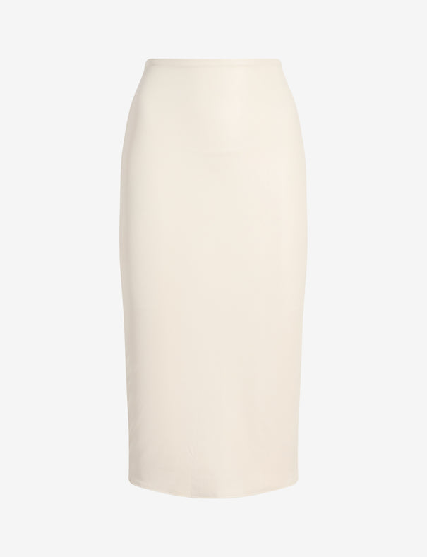 Faux Leather Midi Skirt