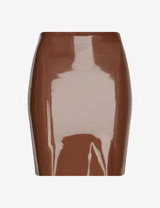 Sale: Faux Patent Leather Mini Skirt