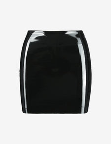 Faux Patent Leather Micro-Mini Skirt
