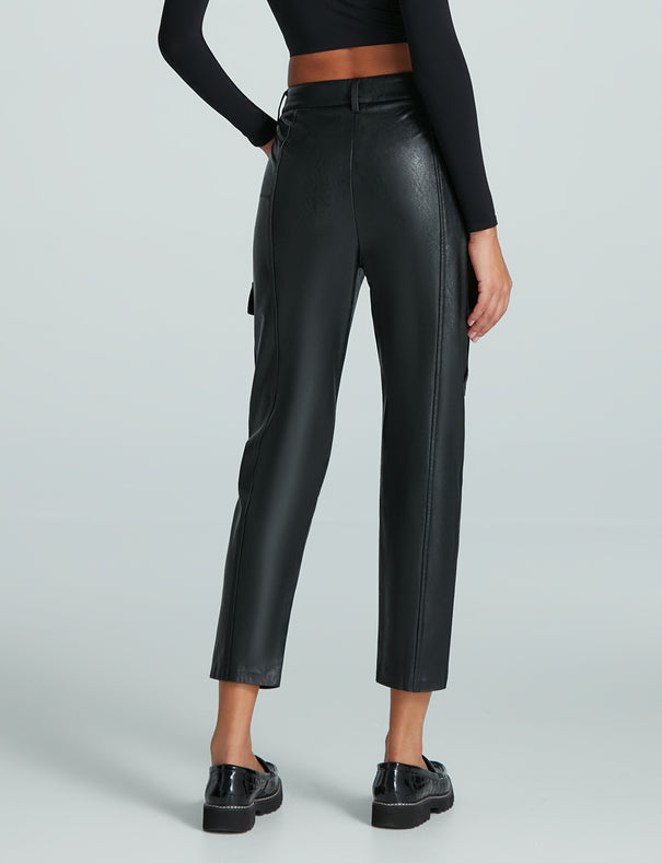 Faux Leather 7/8 Utility Trouser | Commando®