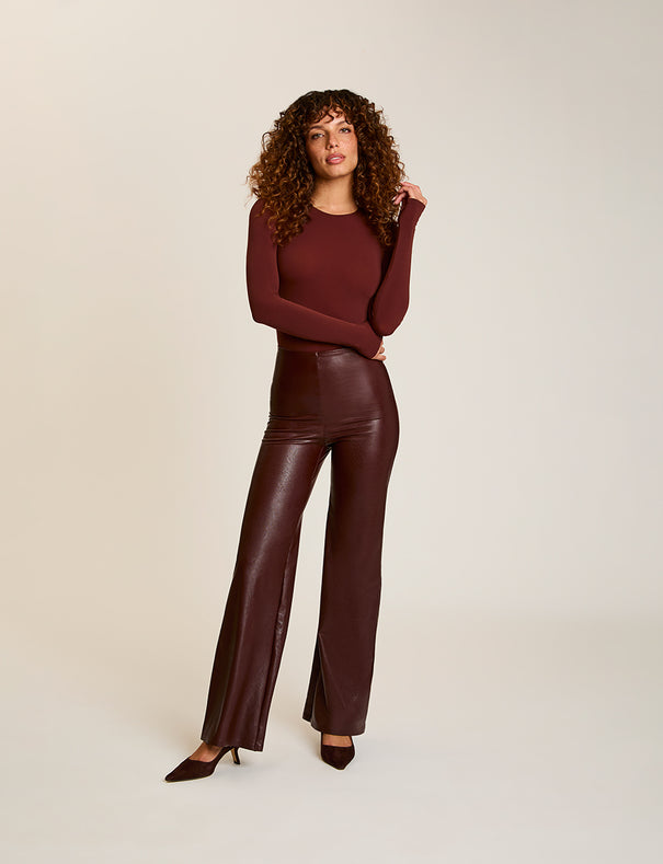 Faux Leather Wide Leg Pant | Commando®