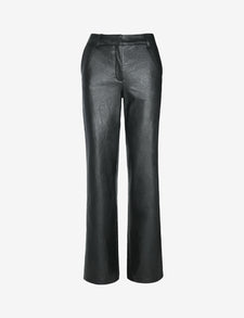 Faux Leather Wide Leg Trouser