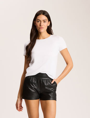 Faux Leather Relaxed Short