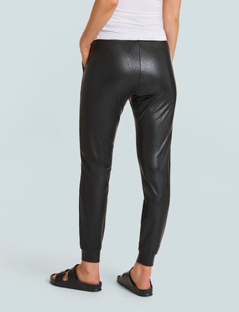 Faux Leather Jogger