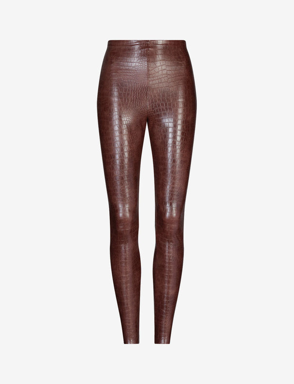 Trousers Crocodile Faux Leather Leggings Faux Leather Animal