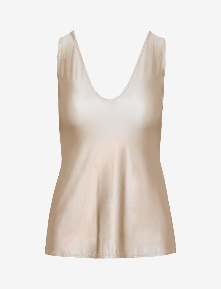 Sale: Faux Silk V-Neck Tank