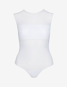 Sale: Chic Mesh Signature Paneled Bodysuit
