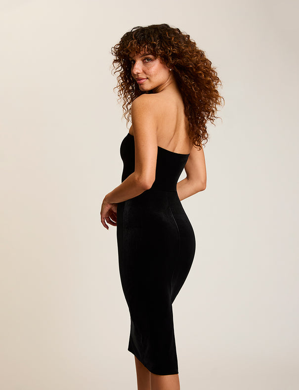 Velvet Strapless Midi Dress | Commando Velvet Strapless Midi Dress | Commando
