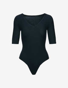 Butter Elbow Sleeve Deep-V Bodysuit