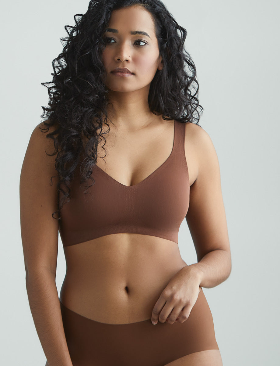 Commando Butter Comfy Bralette Toffee BRA227 - Free Shipping at