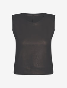 Faux Leather Crop Muscle