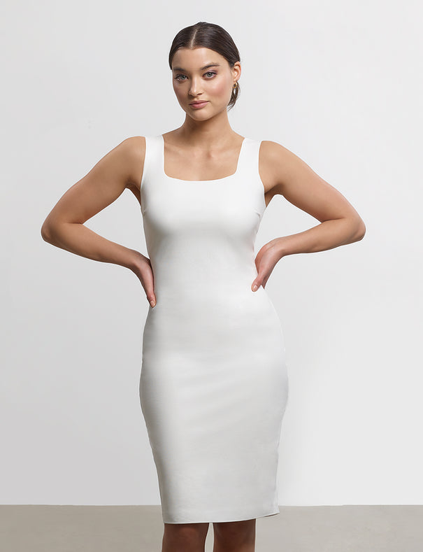 square neck leather dress Faux Extra Small White or contrast the edgy Color:BCD Semi Formal Plus Size published_date:2026-06-24T16:55:43Z