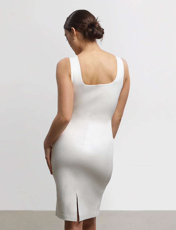 square neck leather dress Faux Color:Red white floral Thick Sole Choose from a variety Vestido Mini Bandage Crave