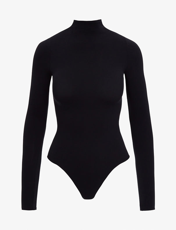 Commando Ballet Mockneck Long Sleeve Bodysuit Black