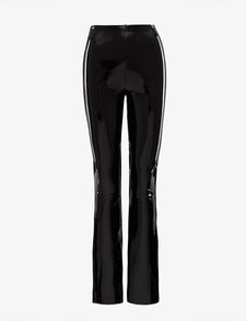 Faux Patent Leather Flare Legging