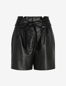Faux Leather Paperbag Short